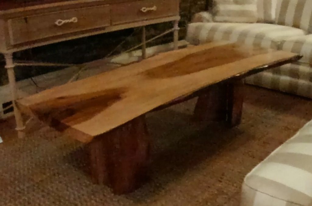 Live Edge Wood Slab Coffee Table