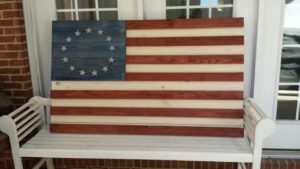 Wooden Flag Wall Hanging Finished View