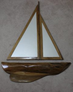 Wooden Sailboat Wall Hanging Overall Finished
