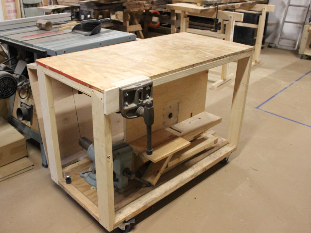 Woodworking Work Table- Rolling Outfeed Table