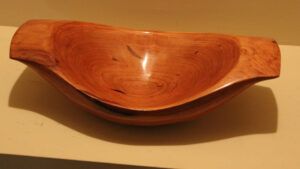 Carved Cherry Serving Bowl